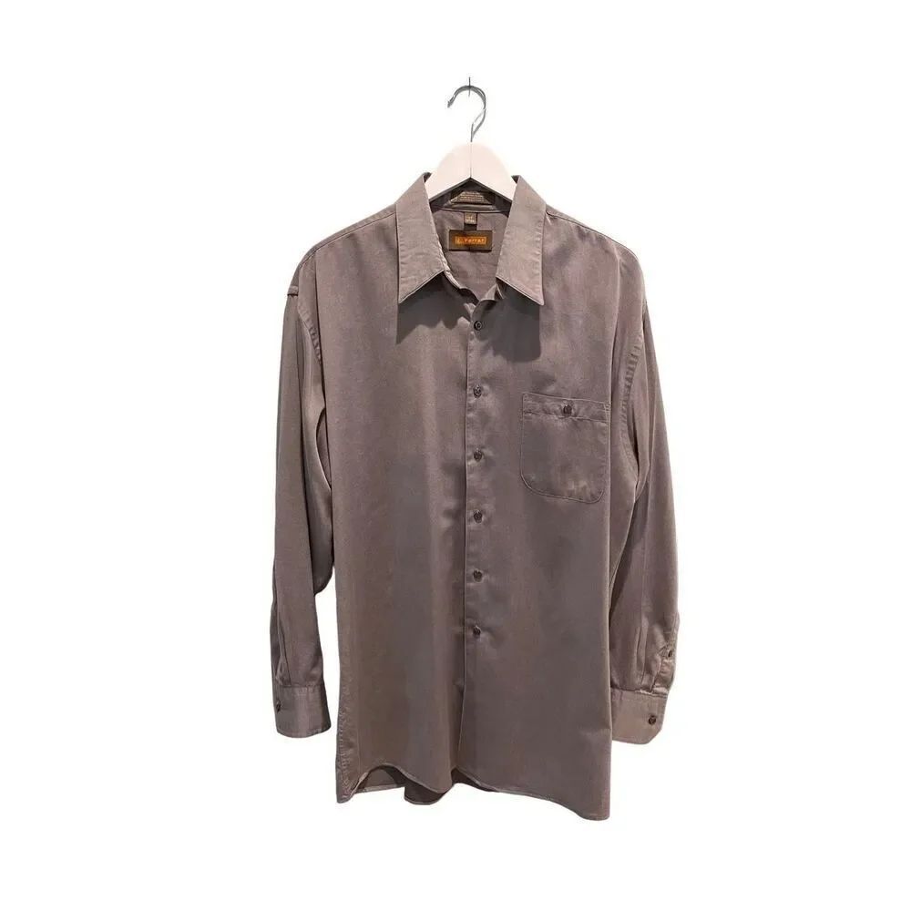 J. Ferrar gray cotton dress shirt - 17 34/35